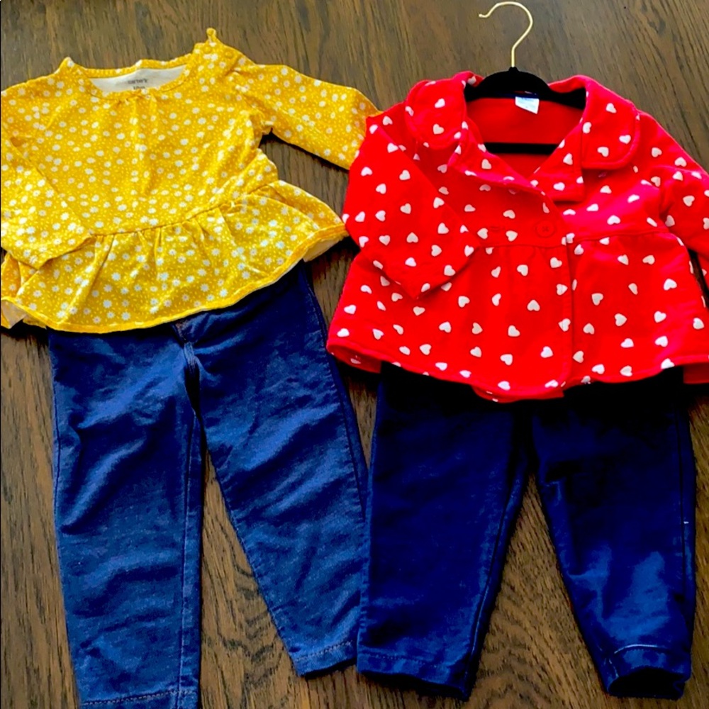 Carter toddler girl outfits sz 18m